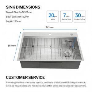 Topmount Workstation Kitchen Sink