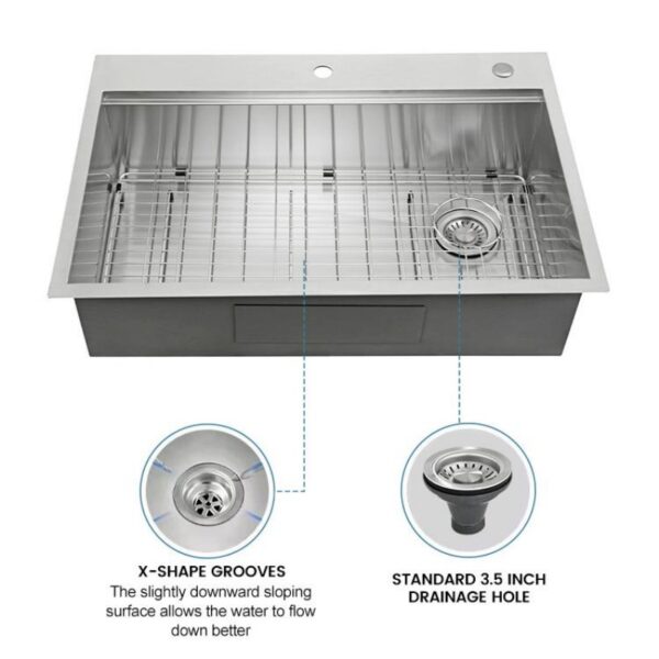 Topmount Workstation Kitchen Sink