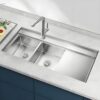 double drainboard sink