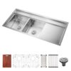 double drainboard sink