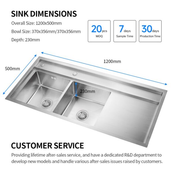 double drainboard sink