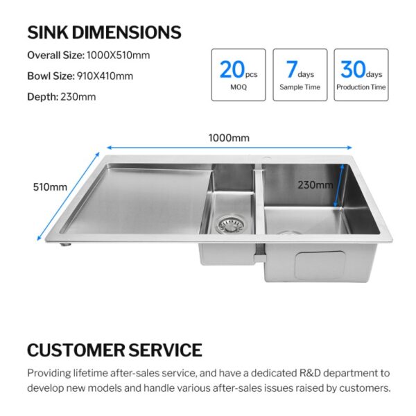 double kitchen sink with drainboard 3 Double Kitchen Sink with Drainboard