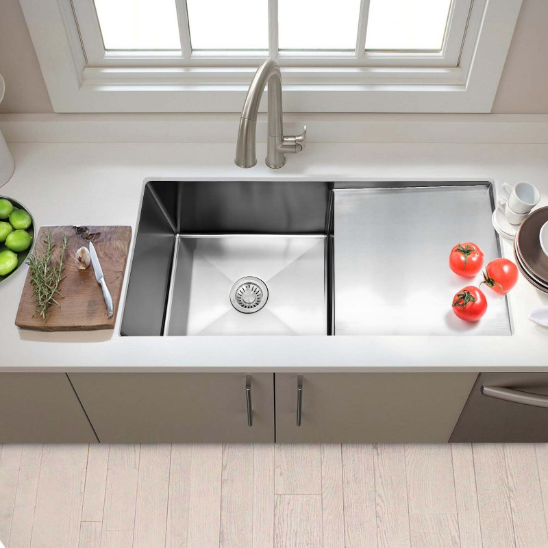 drainboard stainless steel sink