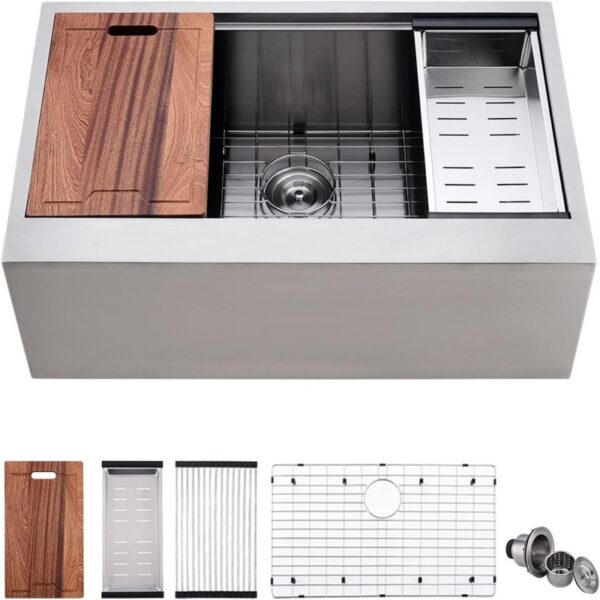farmhouse apron sink 33