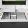 stainless steel sink with drainboard 1 stainless steel sink with drainboard