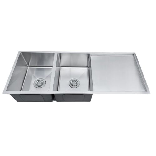 stainless steel sink with drainboard
