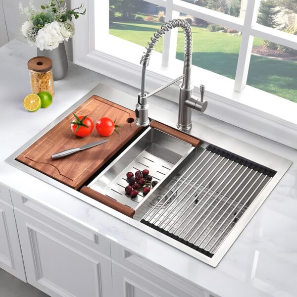 topmount workstation kitchen sink