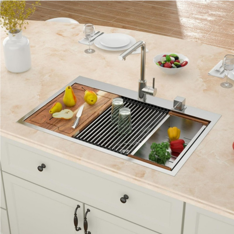 topmount workstation kitchen sink