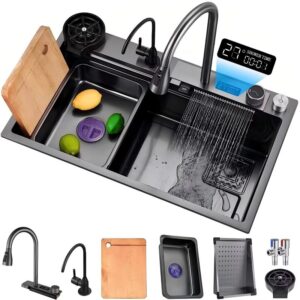 waterfall kitchen sink