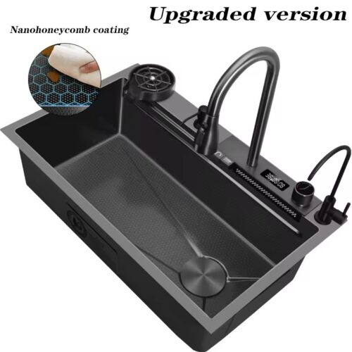 waterfall kitchen sink