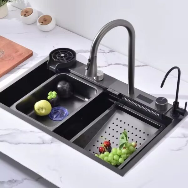 waterfall kitchen sink