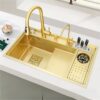 gold stream multifunctional waterfall kitchen sink