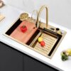 gold stream multifunctional waterfall kitchen sink