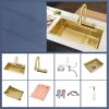 gold stream multifunctional waterfall kitchen sink