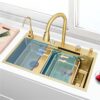 gold stream multifunctional waterfall kitchen sink