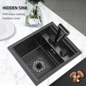 Matte Black Bar Hidden Sink