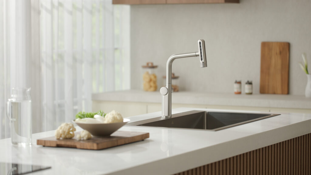 Spüle aus rostfreiem Stahl