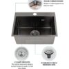 Embossed Black Stainless Steel Single Sink