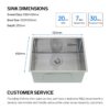 Embossed Single Bowl Undermount Sink