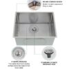 Embossed Single Bowl Undermount Sink