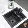 Matte Black Bar Hidden Sink