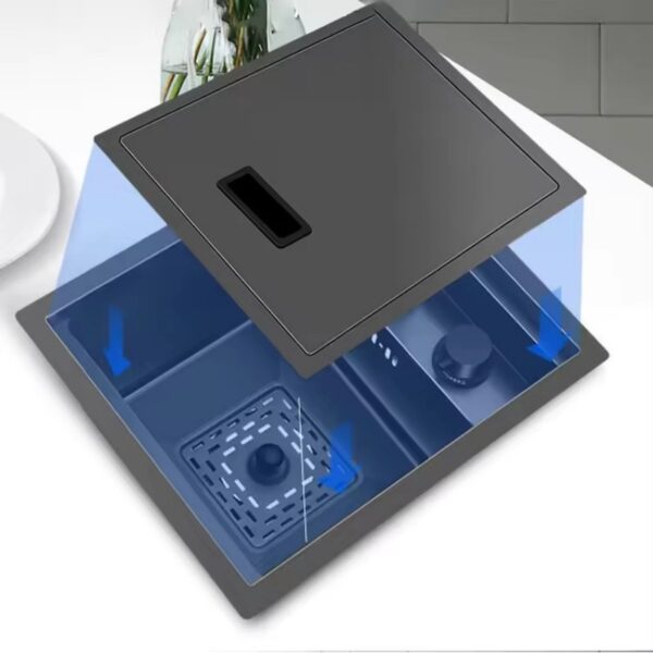 Matte Black Bar Hidden Sink