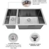 Undermount double-plate kitchen sink