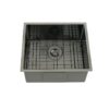 black stainless steel sink undermount