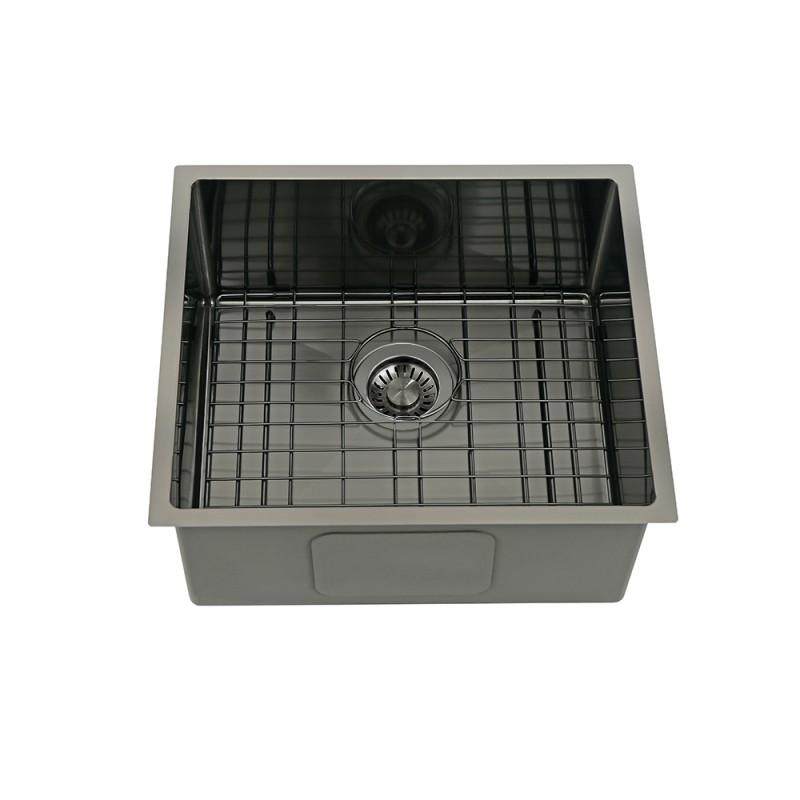 Home 31 black stainless steel sink undermount