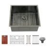 black stainless steel sink undermount