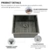 black stainless steel sink undermount