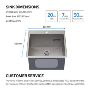 custom stainless steel sink