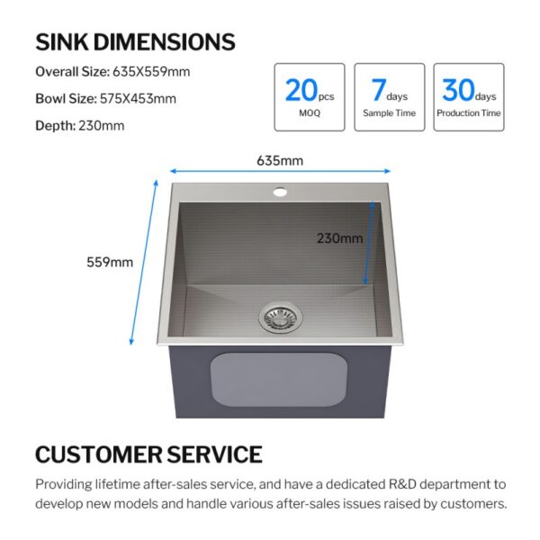 custom stainless steel sink