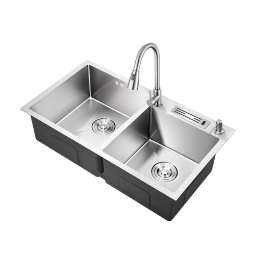 double bowl ss sink