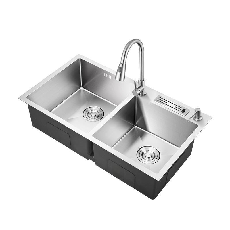 Home 32 double bowl ss sink