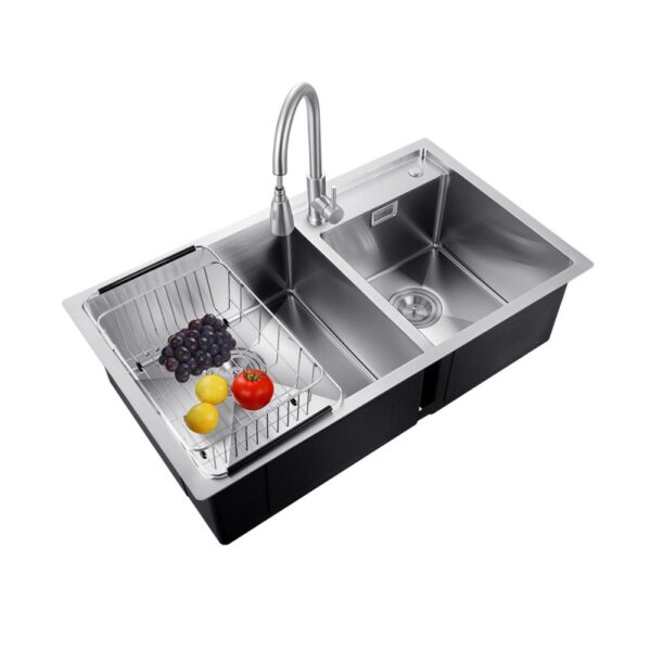 double bowl stainless sink