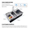 double bowl stainless sink