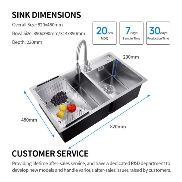 double bowl stainless sink