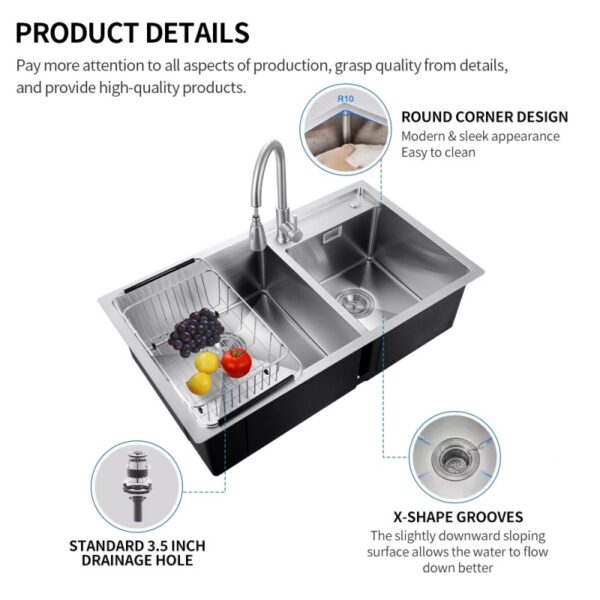 double bowl stainless sink