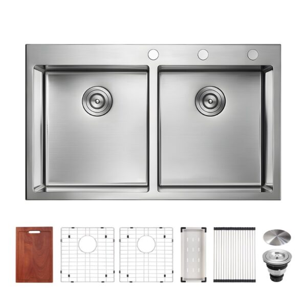 double drop in kitchen sink