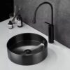round stainless steel sink