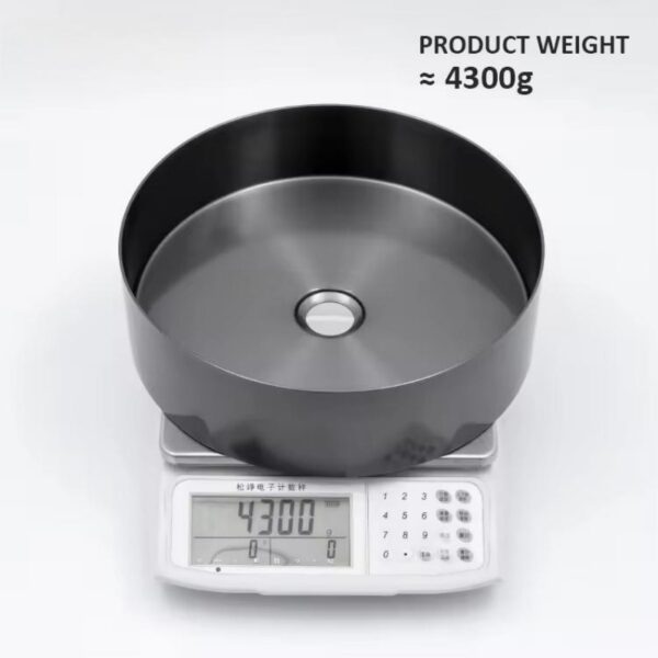 round stainless steel sink