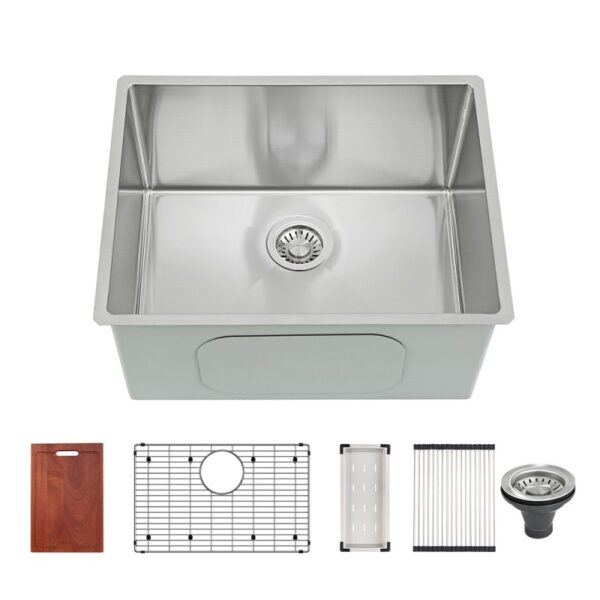 single bowl undermount stainless steel sink