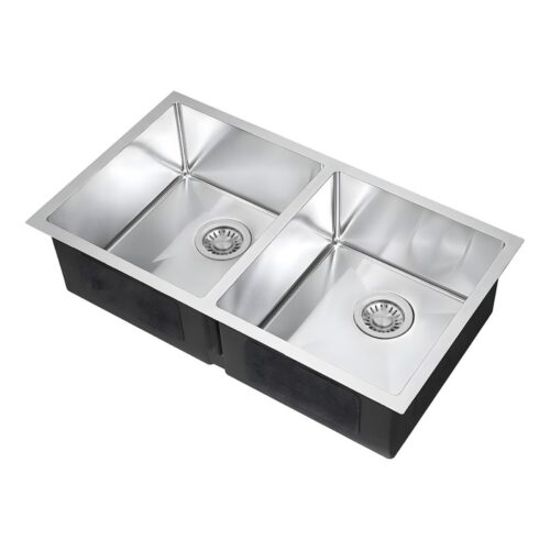 stainless double sink undermount