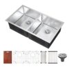 stainless double sink undermount