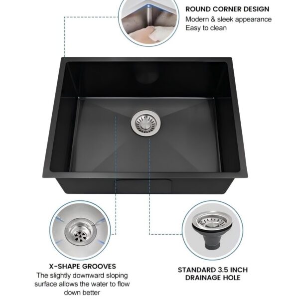undermount black sink