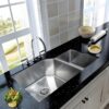 undermount double sink stainless steel
