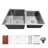 undermount double sink stainless steel