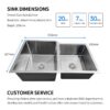 undermount double sink stainless steel