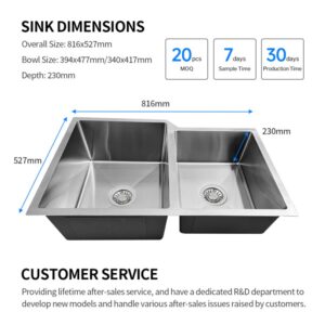 undermount double sink stainless steel